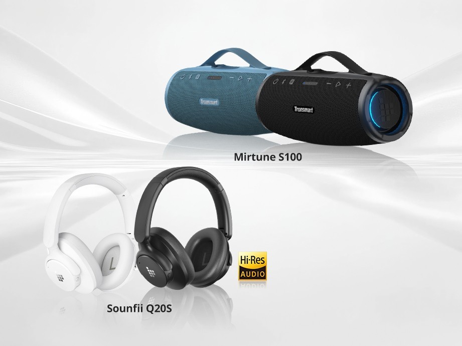 Tronsmart presenta el altavoz Mirtune S100 y los auriculares Sounfii Q20S con Hi-Res